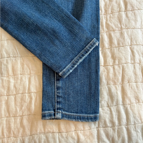 Frame Le Skinny de Jeanne w Neutral/Desert Color Block Patch Detail - Picture 7 of 13